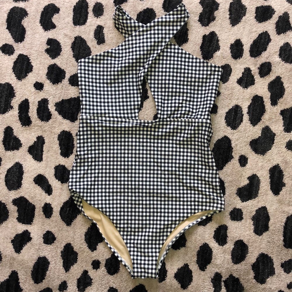Strappy Gingham One Piece